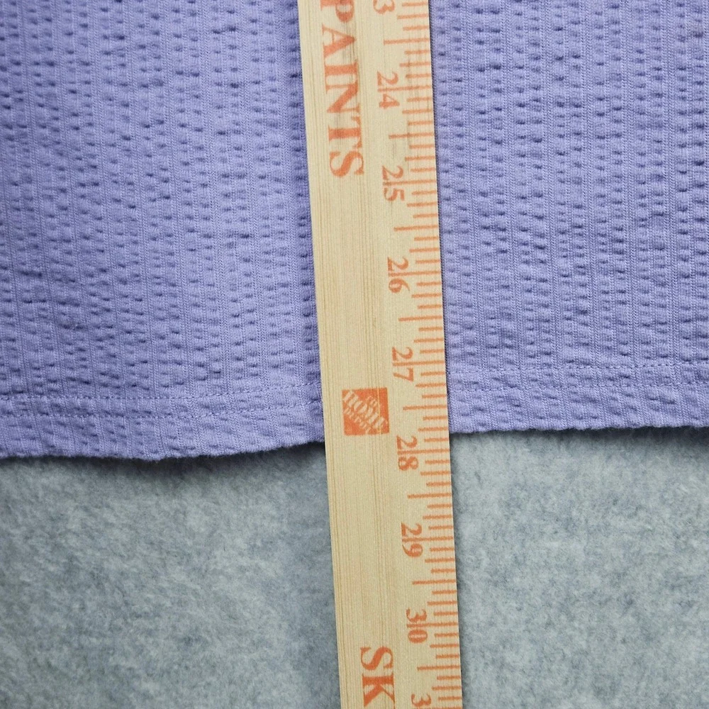 Goodfellow & Co Shirt Men XL Purple Seersucker Short Sleeve Camp Collar Casual